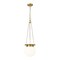 Z-Lite Calhoun Pendant, 1-Light, 9 In.W x 10.75 In.H, Heritage Brass/white opal 7505P9-HBR - alternate 1